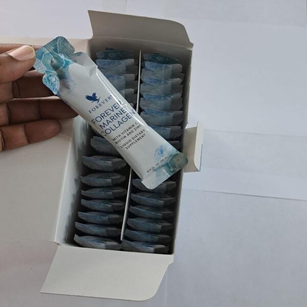 Forever Marine Collagen Liquid Supplement with Vitamin C Biotin and Zinc 30 Sachets 0.85 Fl Oz Each for Easy Daily Use Dietary