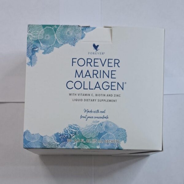 Forever Marine Collagen Liquid Supplement with Vitamin C Biotin and Zinc 30 Sachets 0.85 Fl Oz Each for Easy Daily Use Dietary