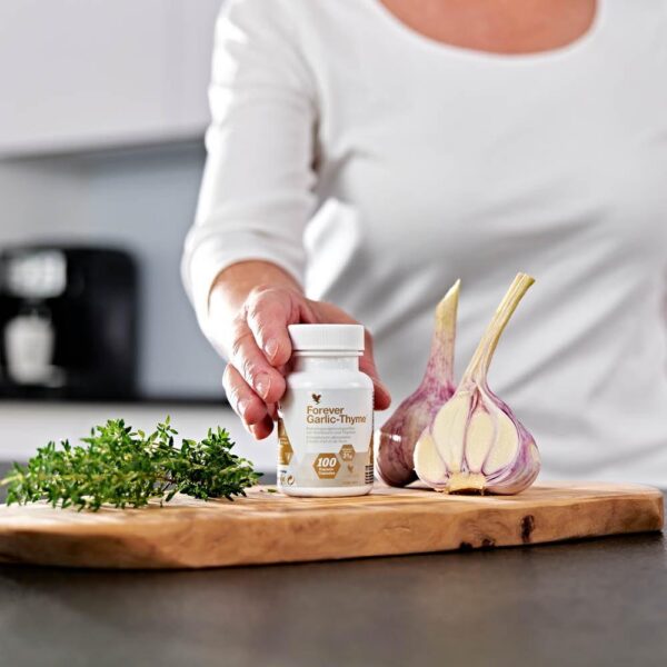Forever Garlic-Thyme Odorless 100 Softgels - Supports Cardiovascular Health & Immune Function - Gluten Free