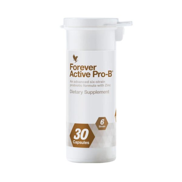Forever Active Pro-B 30 Capsules with Lactobacillus rhamnosus 8 Billion CFU Daily Probiotic Supplement Soy-Free Enteric-Coated for Vegetarians