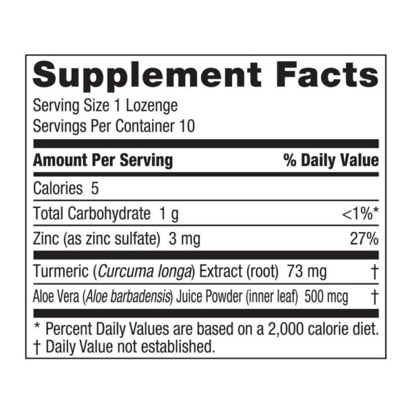 Forever AloeTurm Hydrogel Lozenges with Turmeric & Zinc for Immune Support 10 Count Refreshing Mint Flavor Dietary Supplement
