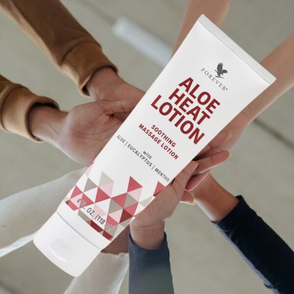 Forever Aloe Heat Lotion - Soothing Massage Lotion with Aloe Eucalyptus Menthol for Relaxing Body Care 4 fl oz Vegetarian & Vegan Friendly