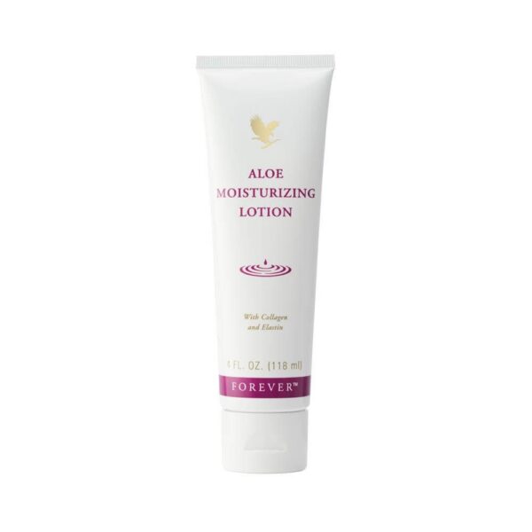 Forever Aloe Moisturizing Lotion with Collagen & Elastin for Silky Smooth Skin 4 fl oz 118 ml Gluten-Free Formula