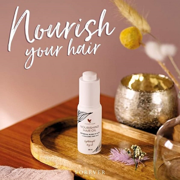 Forever Nourishing Hair Oil Botanical Blend of Aloe & 6 Silicone-Free Oils for Moisture Shine