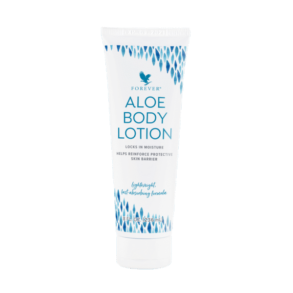 Forever Aloe Body Lotion 8 fl oz - Hydrating Moisturizer with Jojoba & Niacinamide for Daily Use, Fast-Absorbing, Gluten-Free, Suitable for Vegans