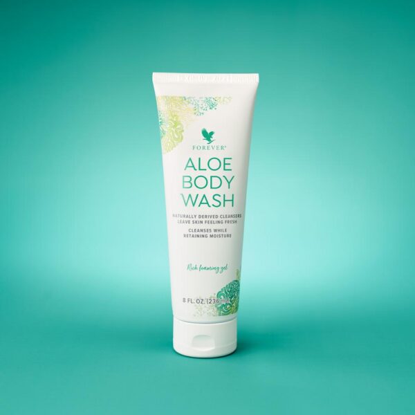 Forever Aloe Body Wash - Gentle & Powerful Cleansing with Aloe, Sulfate-Free, pH Balanced, Vitamins A C E, Rich Foam, 8 fl oz, Argan Oil & Jojoba Extract