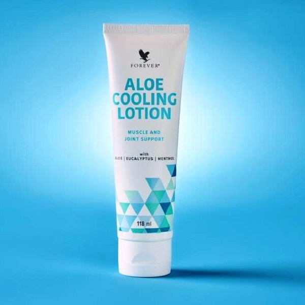 Forever Aloe Cooling Lotion 4 FL OZ Refreshing Massage Lotion with Aloe Eucalyptus Menthol Hyaluronic Acid