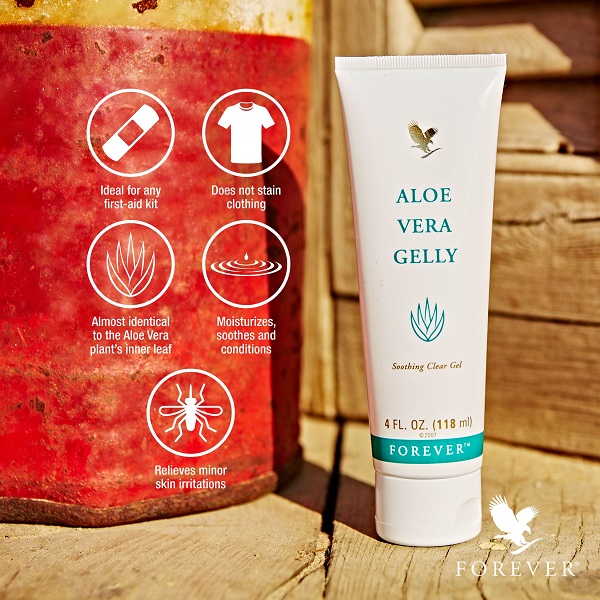 Forever Aloe Vera Gelly Soothing Clear Gel 4 fl oz 118 ml for Gentle Everyday Use Moisturizers Skin Repair