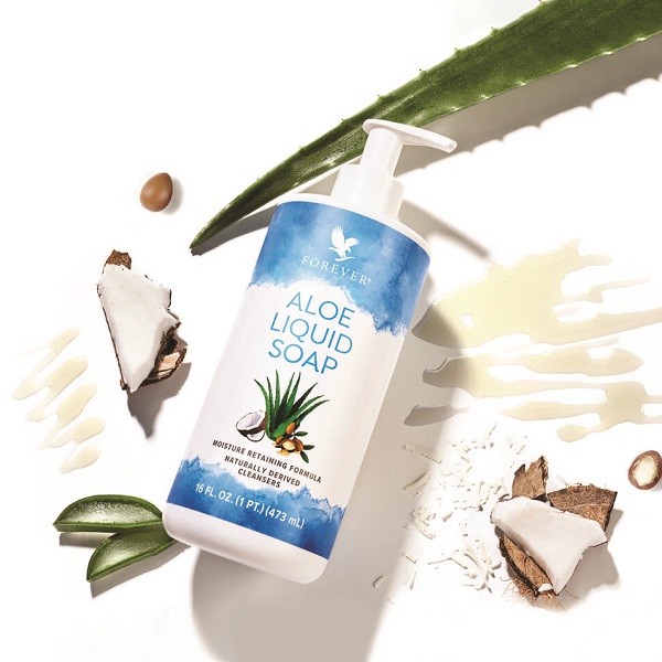 Forever Aloe Liquid Soap - 16 FL OZ Gentle Moisture Retaining Formula with Aloe Vera Argan Oil & Jojoba for Sensitive Skin Care