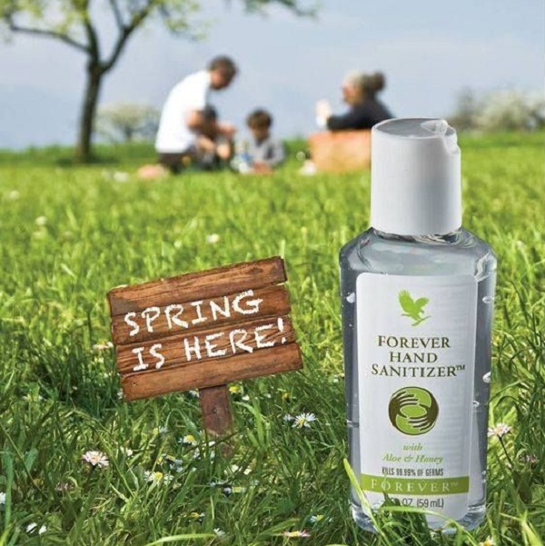 Forever Hand Sanitizer 50Ml 99.99% Germ Reduction Aloe Vera Honey Lemon Lavender Scent Travel Size Daily