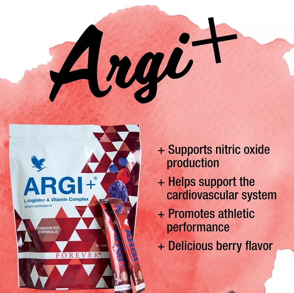 Forever ARGI+ L-Arginine & Multivitamin Fruit Blend - Berry Flavor 30 Sachets Dietary Supplement for Daily Nutritional Goals