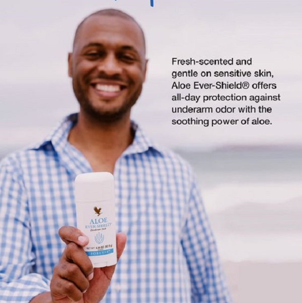 Forever Aloe Ever-Shield Deodorant Stick - All-Day Odor Protection, Natural Aloe Vera Gel, Vegan & Gluten-Free, Safe for Sensitive Skin, 3.25 oz