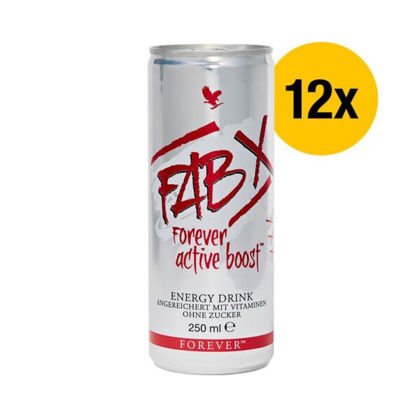 FAB X Forever Active Boost™ Energy Drink 9.1 FL OZ Aloe Vera Vitamin C Guarana Vegetarian Friendly Mild Berry Flavor 269 mL