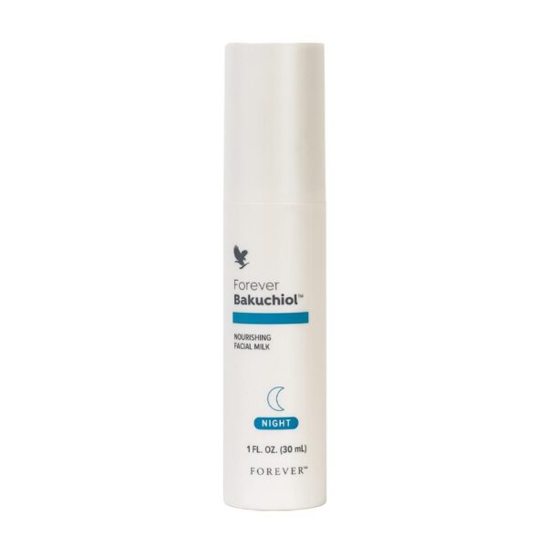 Forever Bakuchiol Nourishing Facial Milk 1 FL OZ 30 mL Day Use US Made with Vitamin C for Enhanced Skin Brightness