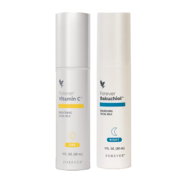 Forever Vitamin C & Bakuchiol Duo 1 FL OZ 30 mL for Radiant Skin Care with 6% Vitamin C & 1% Bakuchiol