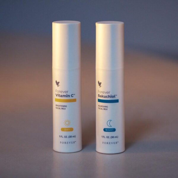 Forever Vitamin C & Bakuchiol Duo 1 FL OZ 30 mL for Radiant Skin Care with 6% Vitamin C & 1% Bakuchiol