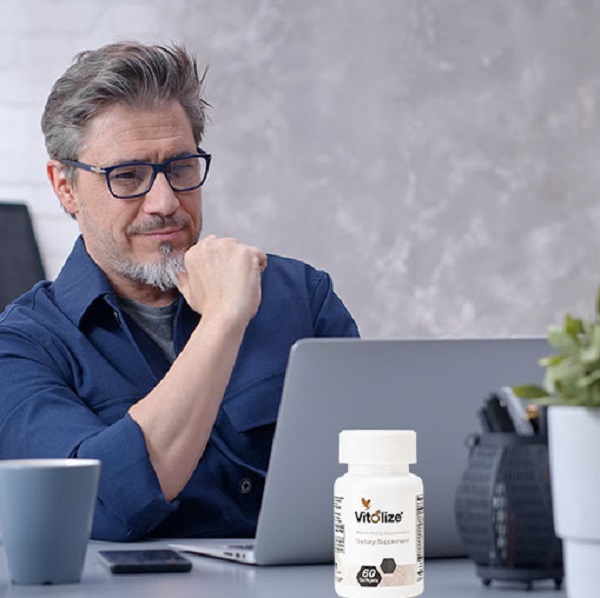 Vitolize Men's Vitality Supplement 60 Softgels - Contains No Added Ingredients - Edible Vitamin for Men's Healthcare & Fitness