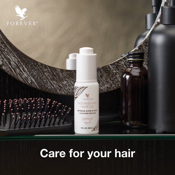 Forever Nourishing Hair Oil Botanical Blend of Aloe & 6 Silicone-Free Oils for Moisture Shine