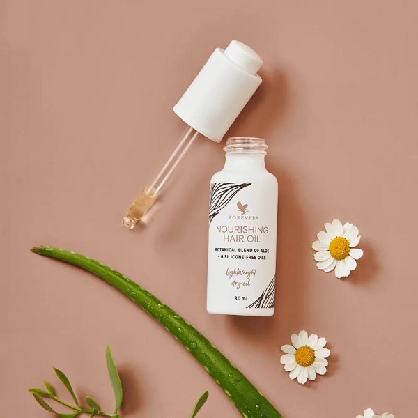 Forever Nourishing Hair Oil Botanical Blend of Aloe & 6 Silicone-Free Oils for Moisture Shine