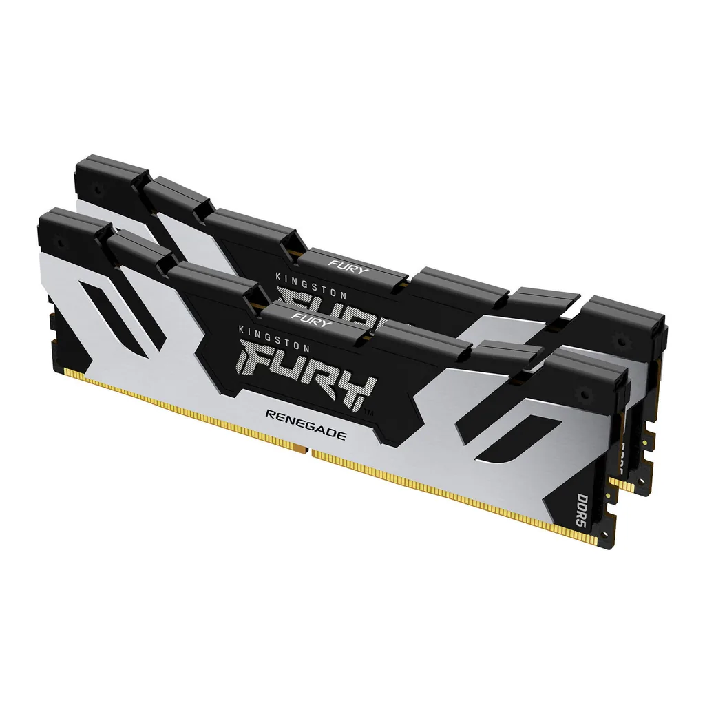 Kingston FURY Renegade 32GB (2x 16GB) DDR5 Desktop Memory, 7200MT/s Memory Speed, CL38 CAS Latency, 1.45 Voltage, 288-Pins, Intel XMP 3.0 Certified | KF572C38RSK2-32 - Image 1 Kingston FURY Renegade 32GB (2x 16GB) DDR5 Desktop Memory, 7200MT/s Memory Speed, CL38 CAS Latency, 1.45 Voltage, 288-Pins, Intel XMP 3.0 Certified | KF572C38RSK2-32 - Image 1