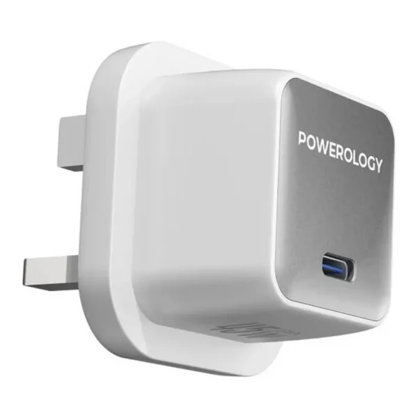 004e80332a8eb5a633219f1304875099-md.jpg Powerology QX 45W Pocket-Sized GaN Adapter, 45W Power Delivery, Advanced GaN Technology, Advanced Safety Protection, UK 3-Pin Plug Type, 1.2A Rated Current, White | PWCUQC055WH