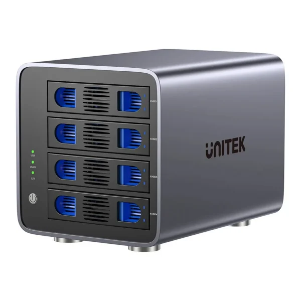00e2ca3878cf1a9a6421089899bbf256-hi.jpg UNITEK 4-Bay RAID External Hard Drive Enclosure, Up to 80TB, USB 5Gbps, 2.5/3.5-inch SATA HDD/SSD, RAID 0/1/3/5/10, CLONE, JBOD, PM, Plug & Play, Space Grey | S1301AGY01-UK