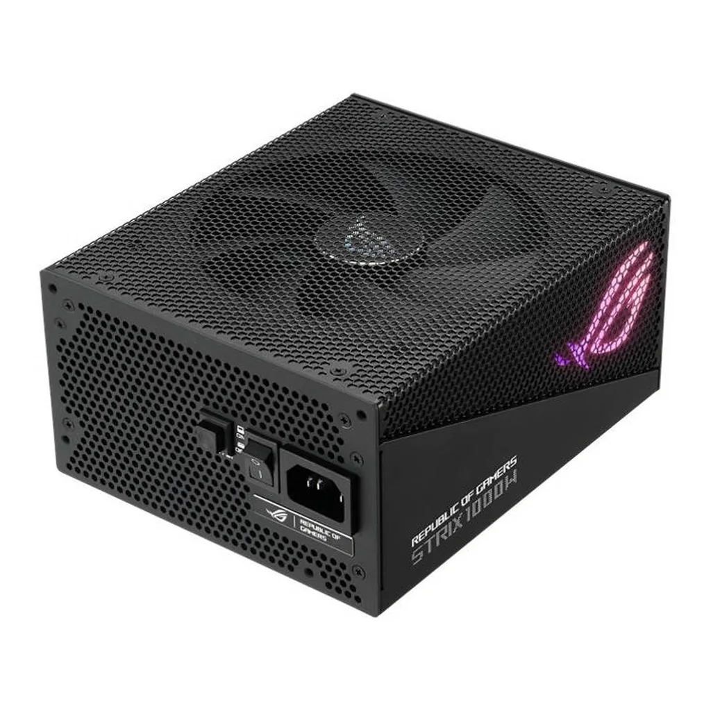 01ca72674c02a9053dc9b154c6bd9ecb-hi.jpg Asus ROG STRIX 1000W Aura Edition ATX Power Supply Unit, 80 PLUS Gold Certifications, Full Modular, 135mm Axial-tech Fan, 0dB Technology, PCIe Gen 5.0, ARGB Lighting, Black | 90YE00P1-B0NA00