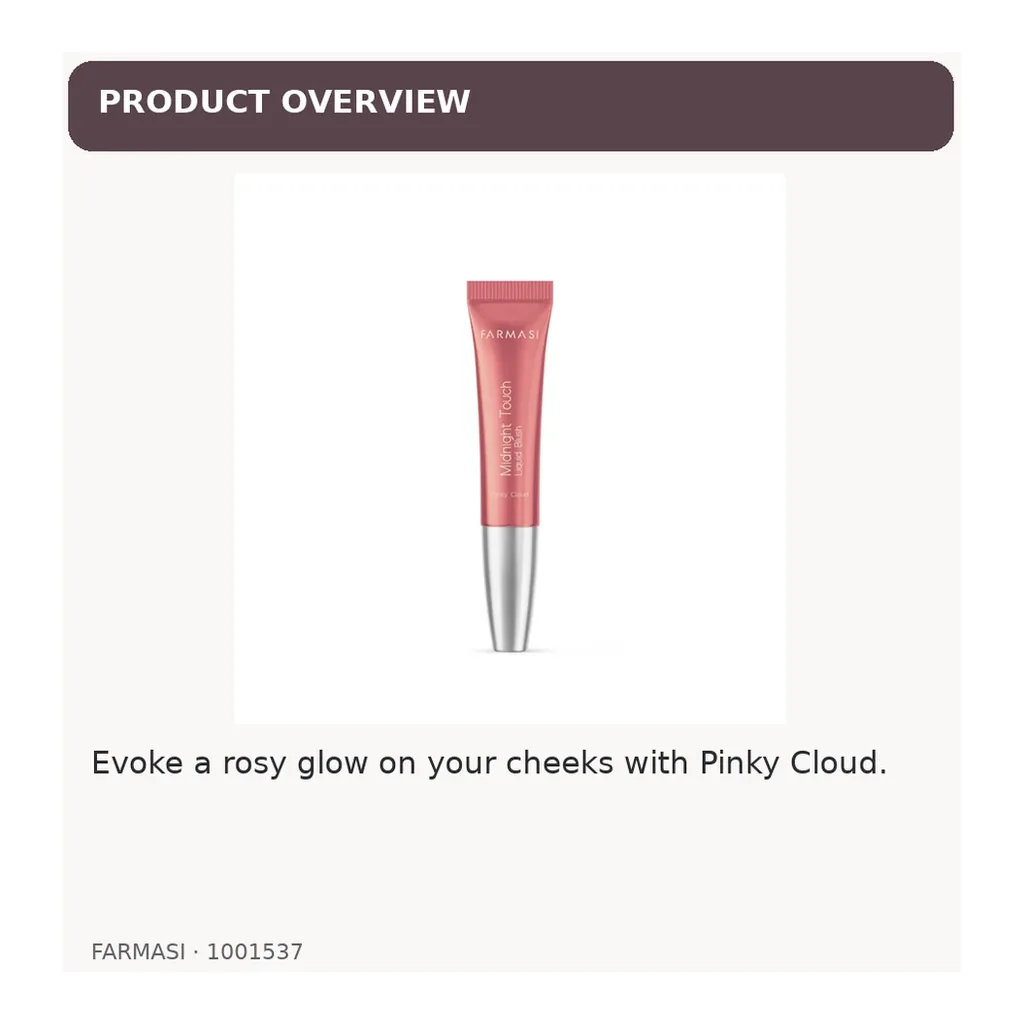 Farmasi Midnight Touch Blush — Product overview Farmasi Midnight Touch Blush, product overview