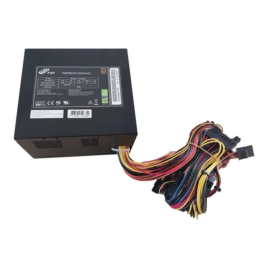 0239ec80152505c49d8e8d5e724f3c37-hi.jpg FSP HV Pro FSP550-51AAC 550W 80 Plus Bronze Power Supply, Active PFC ≧ 0.9, +12V Single-Rail Design, 120mm Silent & long life Fan, 230V EU Standard | PPA5505403