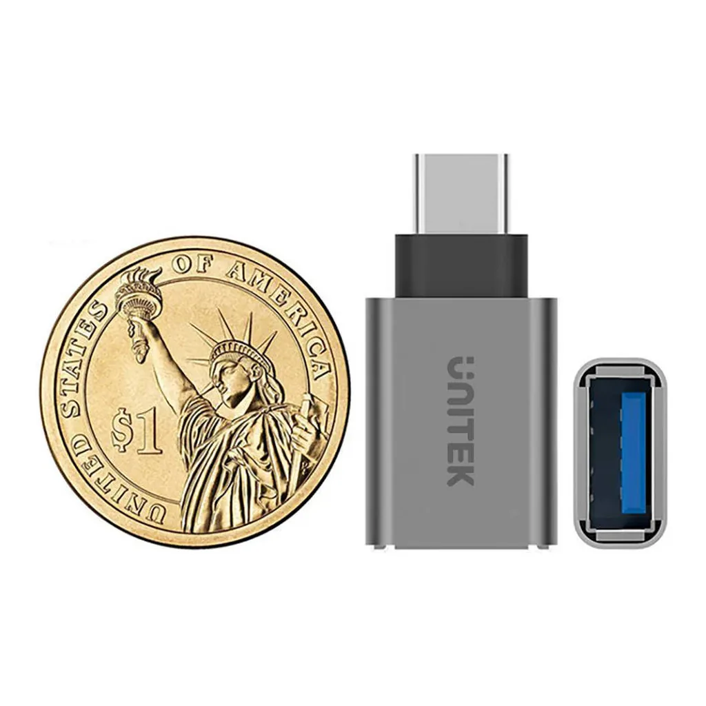 029d691c82d46e0ace8491c6ed4c008e-hi.jpg Unitek USB-C to USB-A Adapter, Up to 5Gbps Data Transfer Rate, Aluminium-Alloy Housing, Space Gray | Y-A025CGY