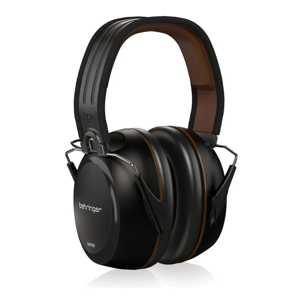 02cc338f4c63434bf362f574021c0f87-hi.jpg Behringer DH100 Professional Drummer Headphones, Closed-Back Over-Ear Studio, 40 mm Drivers, 10Hz 22kHz Response, 19dB Noise Isolation, 3m Coiled Cable, 3.5mm/6.3mm, Black