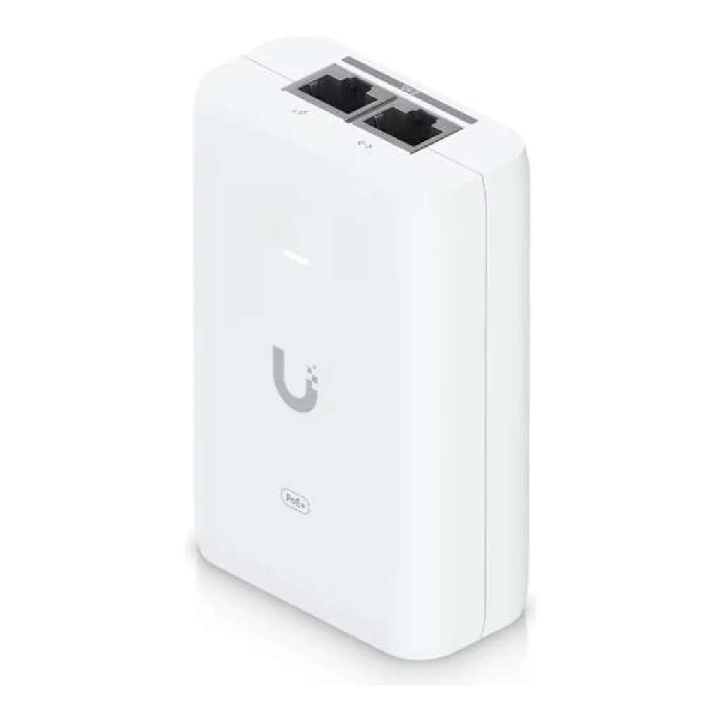 036b4a8a1f0541a410f7969c87d48b77-md.jpg Ubiquiti 2.5G PoE+ Adapter (30W), Compact 48V DC 0.65A Multi-Gigabit Power Injector for UniFi Devices, Surge Protection (1500A 8/20 s), RJ45 Shielded Data In/PoE Out Ports, White | UACC-PoE+-2.5G