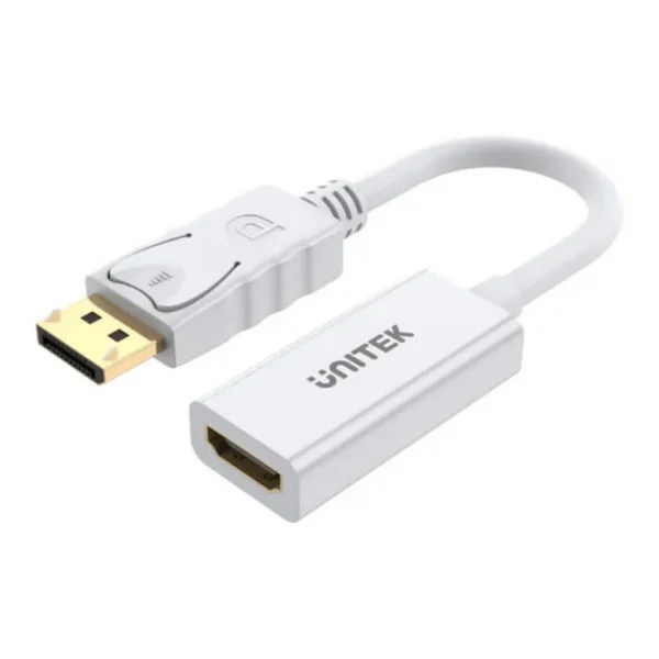 03c99649346594c81bd185478c092211-md.jpg Unitek 4K 30Hz DisplayPort to HDMI 1.4 Adapter, Up To 4K UHD 30Hz Resolution, Plug & Play, ABS Housing Material, 20cm Cable Length, White | Y-6332