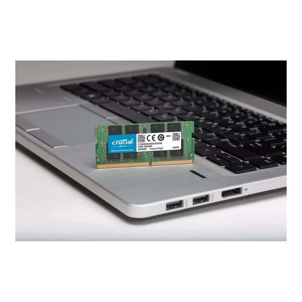 Crucial 16GB DDR4 SODIMM Laptop Memory, 3200 MT/s Memory Speed, CL22 Latency, 260-Pin, Unbuffered | CT16G4SFRA32A - Image 3 Crucial 16GB DDR4 SODIMM Laptop Memory, 3200 MT/s Memory Speed, CL22 Latency, 260-Pin, Unbuffered | CT16G4SFRA32A - Image 3