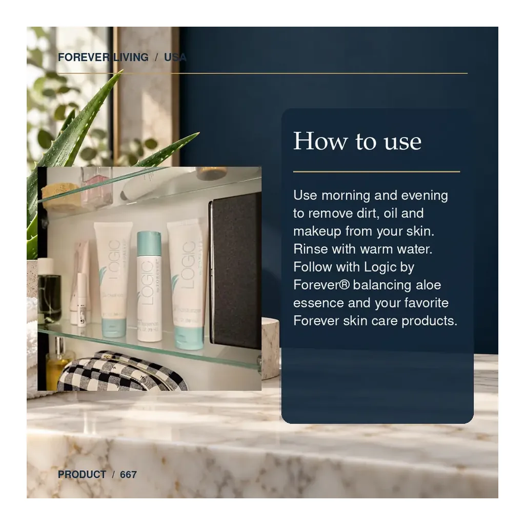 04-667-logic-by-forever-aloe-gel-cleanser-how-to-use Logic by Forever® Aloe Gel Cleanser
