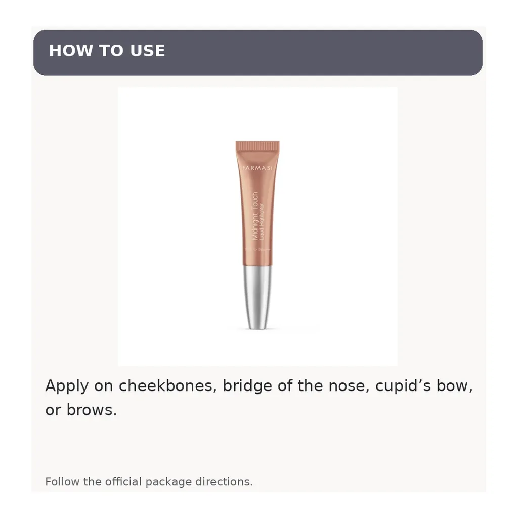 Farmasi Midnight Touch Highlighter - Time to Sparkle — How to use Farmasi Midnight Touch Highlighter - Time to Sparkle, how to use