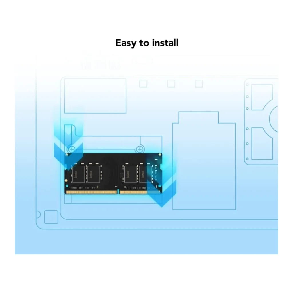 Lexar DDR4 SODIMM Laptop Memory, 16GB Capacity, 3200 MHz Memory Speed, CL22 CAS Latency, 1.2 Voltage, 260-Pin | LD4AS016G-B3200GSST - Image 4 Lexar DDR4 SODIMM Laptop Memory, 16GB Capacity, 3200 MHz Memory Speed, CL22 CAS Latency, 1.2 Voltage, 260-Pin | LD4AS016G-B3200GSST - Image 4