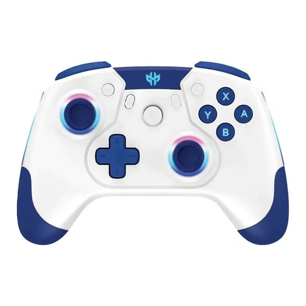 0449af2f18d7698f372bf946594a7431-hi.jpg GXM Alpha Pro Wireless Controller RGB, 6-Axis Drive, For Nintendo Switch/Android/IOS/PC, Wide Combability, Wired & Wireless Connectivity, 2.4Hz Dongle, USB Type-C, White/Blue