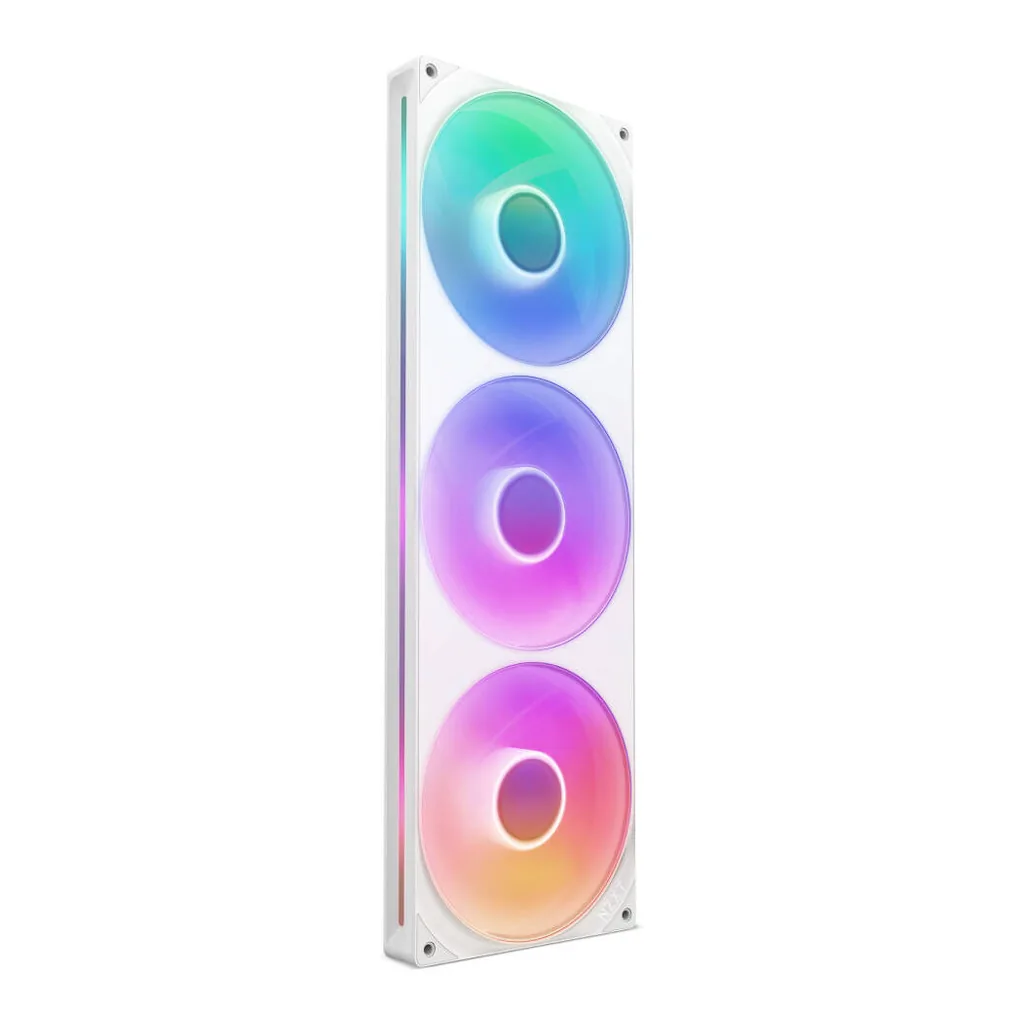 NZXT F420 RGB Core 140mm Dual-Rotor RGB Case Fan, White | RF-U42HF-W1 - Image 1 NZXT F420 RGB Core 140mm Dual-Rotor RGB Case Fan, White | RF-U42HF-W1