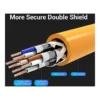 06dd2f74d2bd7ac172403b25935061ad-hi.jpg Vention CAT.6A SFTP Lan Cable, 10Gbps Transfer Rate, Oxygen-free Copper Conductor, Aluminum Foil + Metal Mesh Shielding, PVC Jacket, 305m Cable Length, Orange