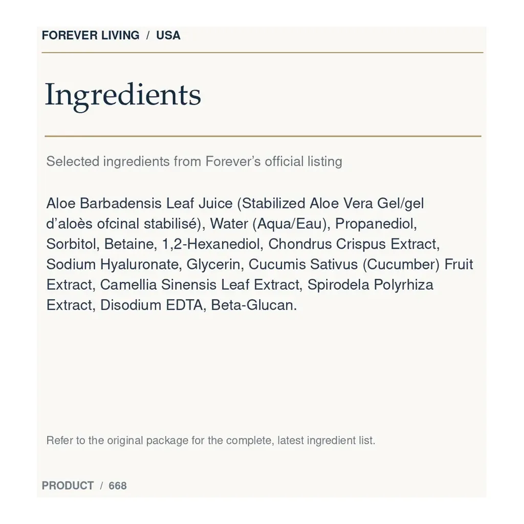 07-668-logic-by-forever-balancing-aloe-essence-ingredients Logic by Forever® Balancing Aloe Essence
