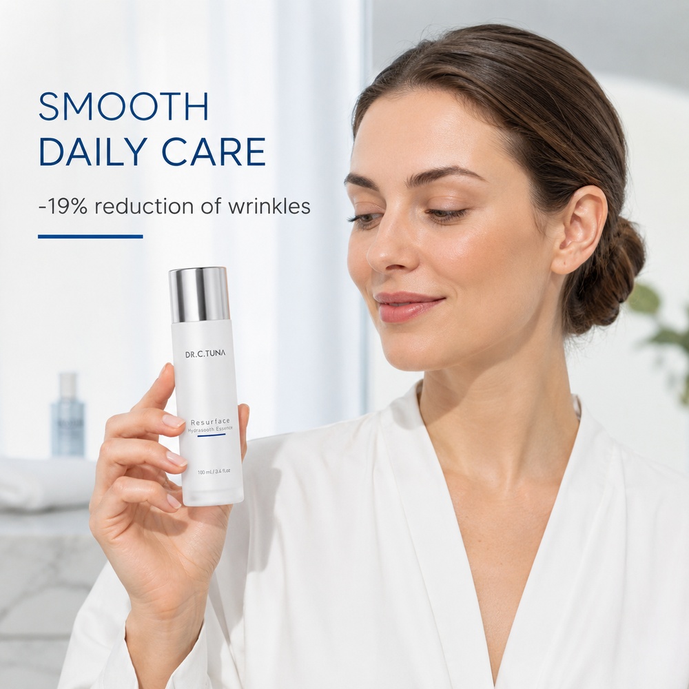 07-model-using-product Model applying body care product