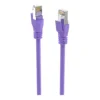 0703504c6cfab42f8c2104e30a882752-hi.jpg Vention Cat.6a S/FTP Patch Cord, 26AWG, Up to 10Gbps Data Transmisson, OFC Standard, RJ45 Plug, PVC Enclosure, Copper Conductor, 10M Cable Length, Purple