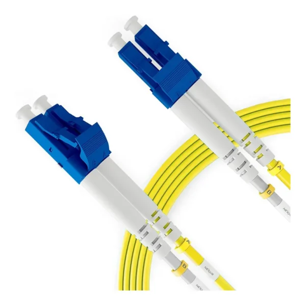 07510539ceff6fee3cb152bbc45cdbc8-hi.jpg Nexus OM4 Fiber Optic Patch Cord 1M LC UPC to LC UPC Duplex, 50/125 m Multimode, 3.0mm LSZH Jacket, 10G/40G/100G 850nm, Low Loss 0.27dB, 1 Meter Cable Length | LC-LC-OM4-1M-Duplex