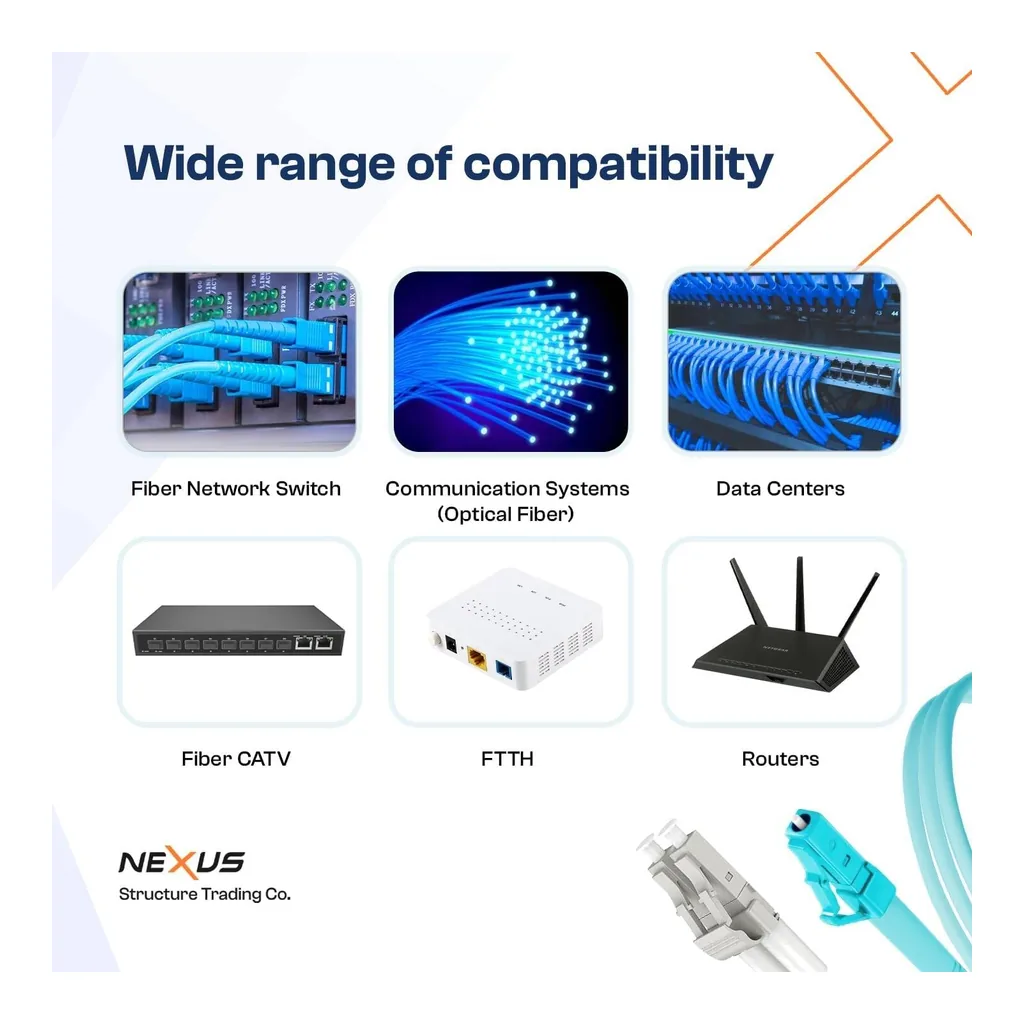 080f024472d16aaa850f176105565e2e-hi.jpg NEXUS OM3 LC to LC Fiber Optic Patch Cord 1M Simplex 100Gbps Multimode 50 125 m LSZH Jacket Low Loss High Speed for Data Center FTTH LAN SFP SFP Plus | OM3