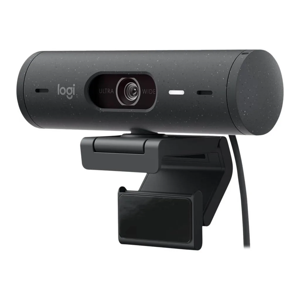 09891ef09e730fbdfd5ba75ce0e4e180-hi.jpg Logitech Brio 505 FHD Webcam, 30fps Frame Rate, Integrated Privacy Shutter, Dual Noise Reducing Mics, 4x Digital Zoom, USB-C, Works w/ Windows / macOS / or Chrome OS, Graphite