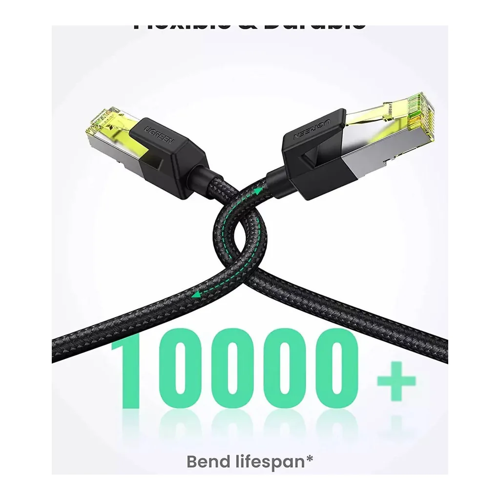 0f42fa73052f61b6c8a93072b28961cd-hi.jpg UGREEN Cat 7 Shielded RJ45 Ethernet Cable 5M Braided Round Network LAN Cable 10Gbps High-Speed Internet Cable 600MHz Bandwidth for Router Modem, Black