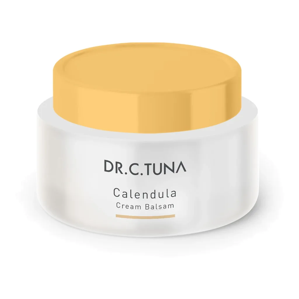 Farmasi Calendula Cream Balsam — Official product photograph Official Farmasi Dr. C. Tuna Calendula Cream Balsam jar on a white background