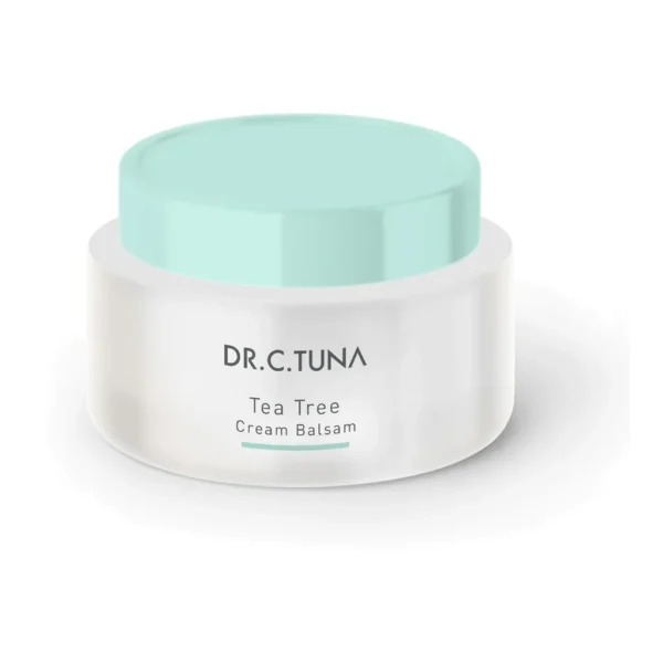 Farmasi Tea Tree Cream Balsam — Official product photograph Official Farmasi Dr. C. Tuna Tea Tree Cream Balsam jar on pure white background
