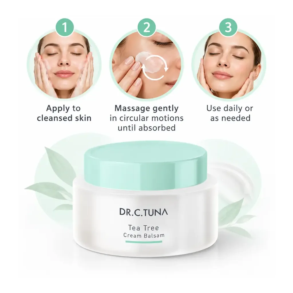 Farmasi Tea Tree Cream Balsam — How to use How to apply Farmasi Tea Tree Cream Balsam on cleansed skin